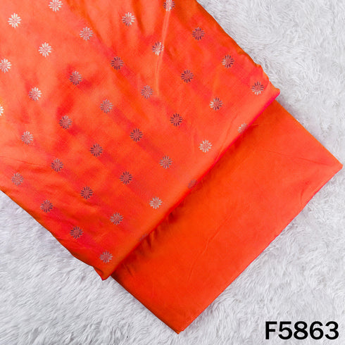 Zari Buti Work Brocade Silk Fabric - F5863