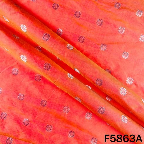 Zari Buti Work Brocade Silk Fabric - F5863