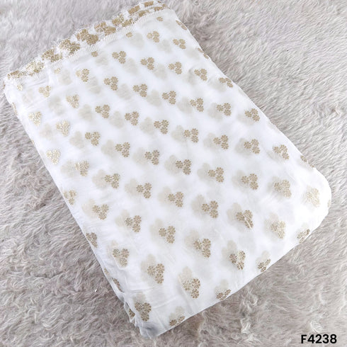 Dyeable Zari Work Georgette Fabric - F4238