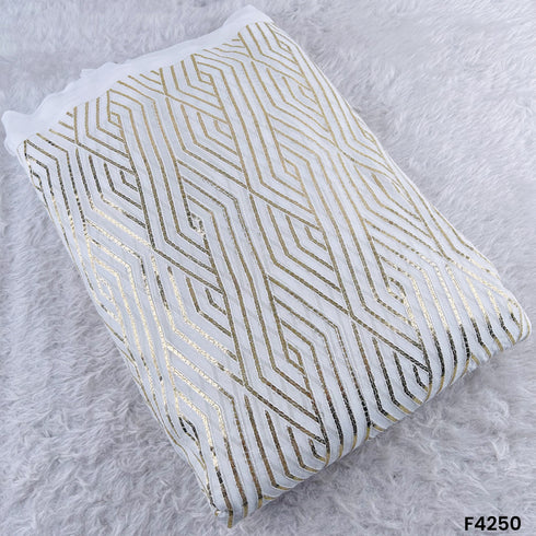 Dyeable Gota Patti Georgette Fabric- F4250