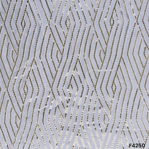 Dyeable Gota Patti Georgette Fabric- F4250