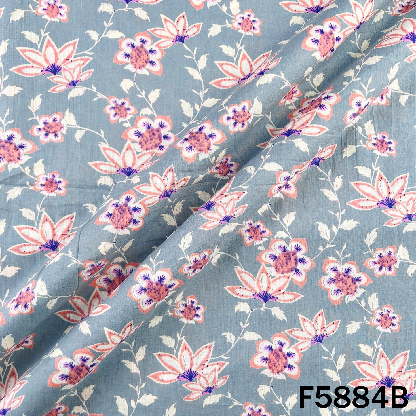 Flower Printed Cotton Fabric - F5884