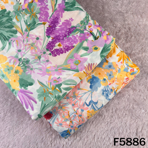 Flower Print Modal Cotton Fabric - F5886