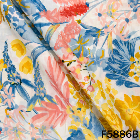 Flower Print Modal Cotton Fabric - F5886
