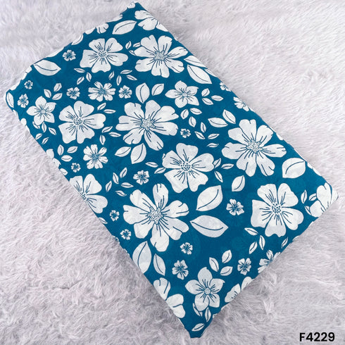 Floral Printed Mul cotton Fabric - F4229