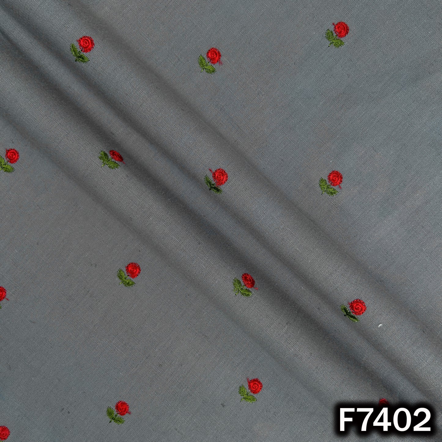Thread Work Handloom Cotton Fabric - F7402