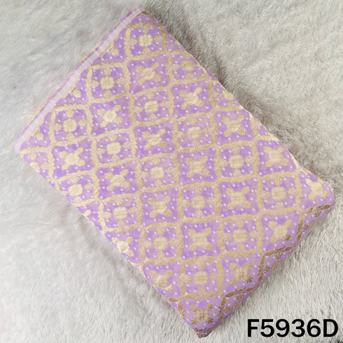 Zari Work Bandhani Print Georgette Fabric - F5936