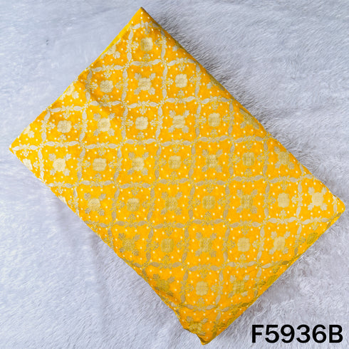 Zari Work Bandhani Print Georgette Fabric - F5936