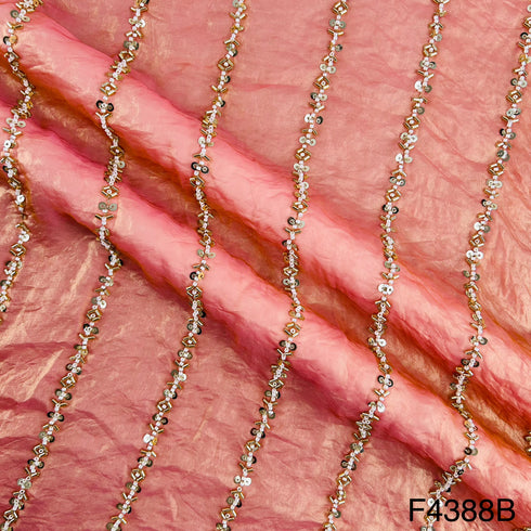 Cut Dana Zari Sequins Work Jimmy Choo Fabric-F4388