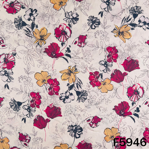 Digital Print Cambric Cotton Fabric - F5946