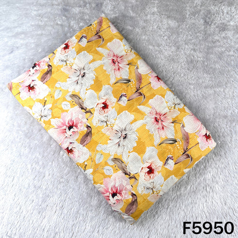 Digital Print Self Jacquard Cotton Fabric - F5950