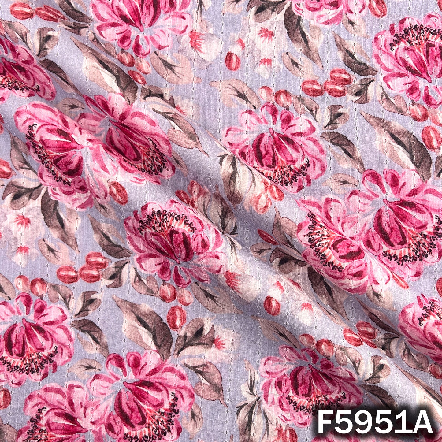 Digital Print Self Jacquard Cotton Fabric - F5951