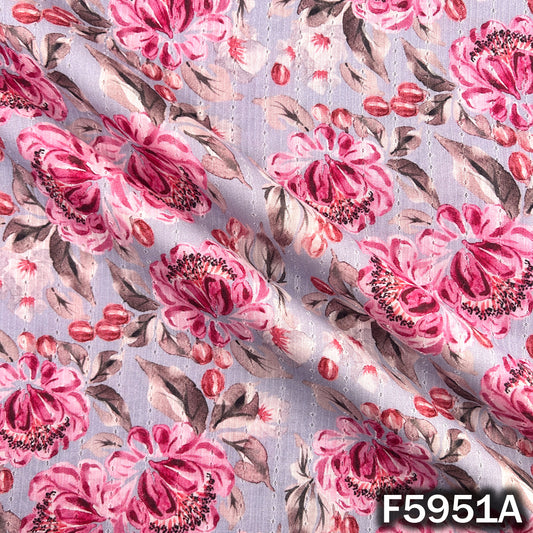 Digital Print Self Jacquard Cotton Fabric - F5951