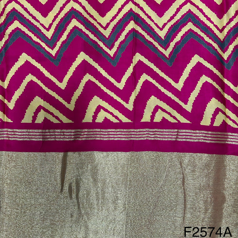 Printed Silk Satin Fabric-F2574