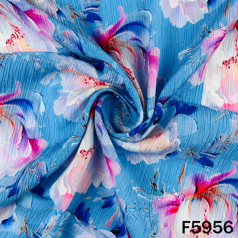 Digital Print Wrinkled Cotton Fabric - F5956