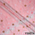Thread Embroidered Lace Work Cambric Cotton Fabric - F5957