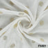 Dyeable Gold Pasted Mukaish Organza Fabric-F4401