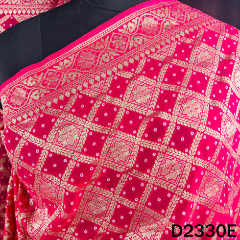 Zari Work Bandhani Print Georgette Dupatta - D2330