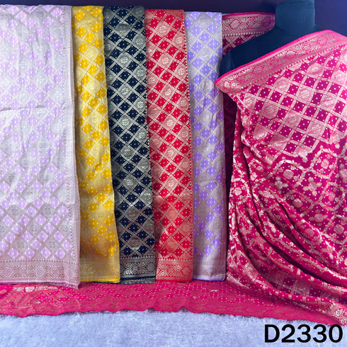 Zari Work Bandhani Print Georgette Dupatta - D2330