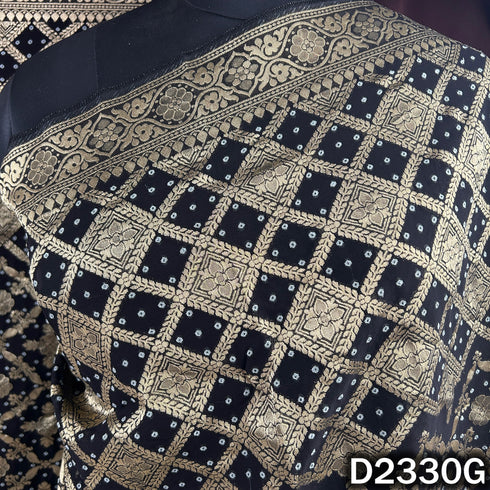 Zari Work Bandhani Print Georgette Dupatta - D2330