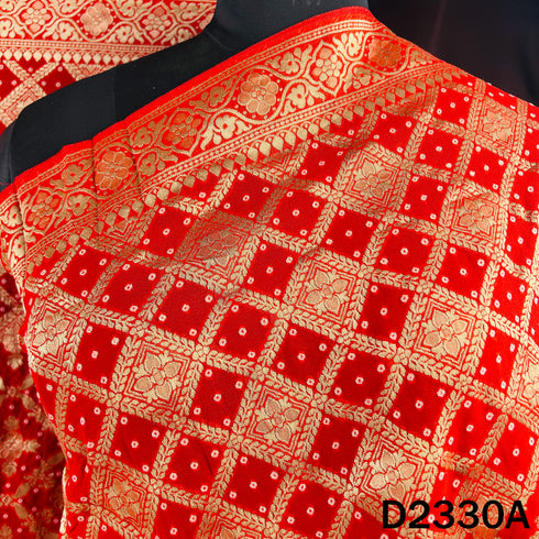 Zari Work Bandhani Print Georgette Dupatta - D2330