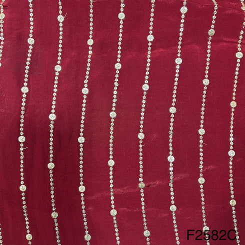 Zari sequins Crepe Fabric-F2582
