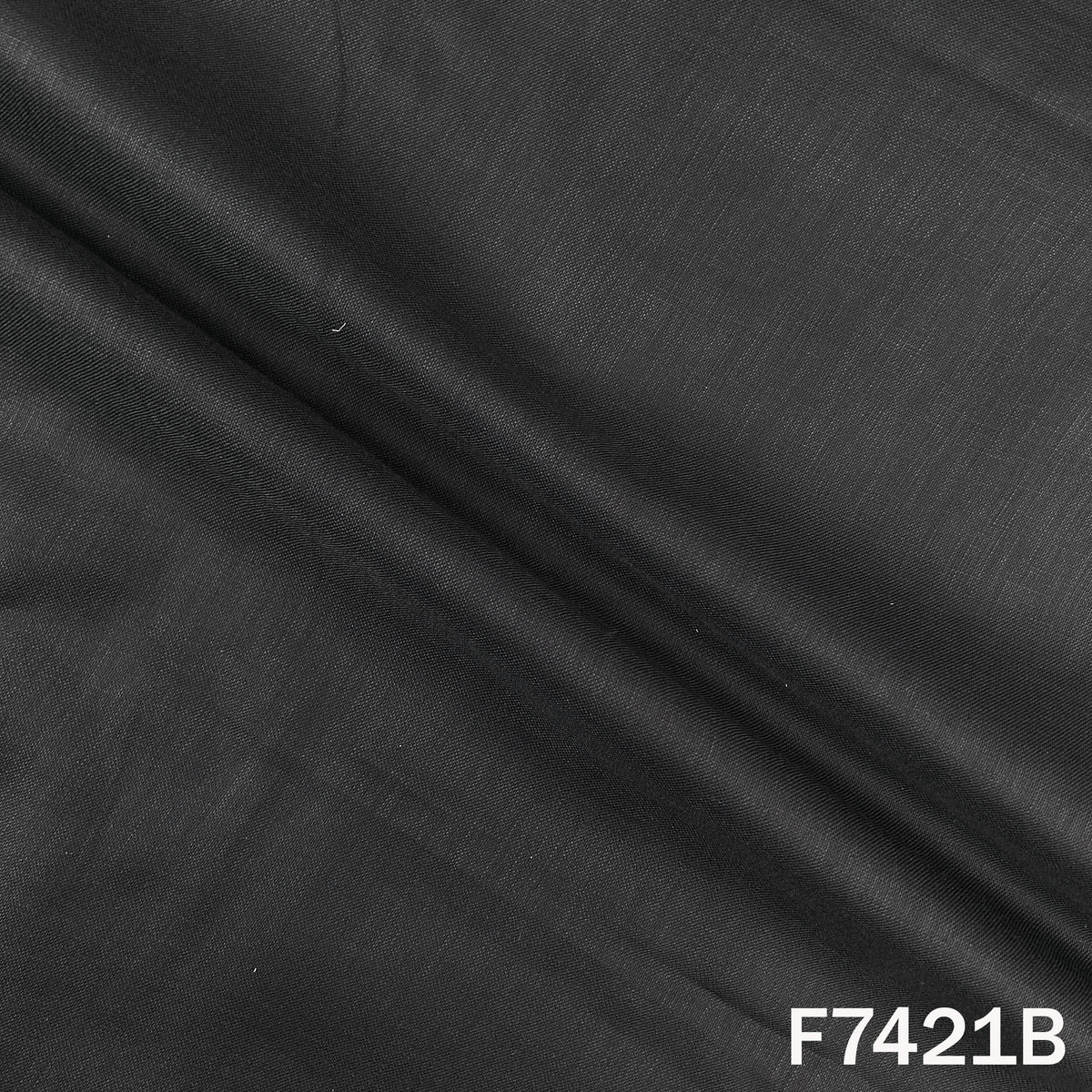 Thread Sequins Buti Work Linen Fabric - F7421