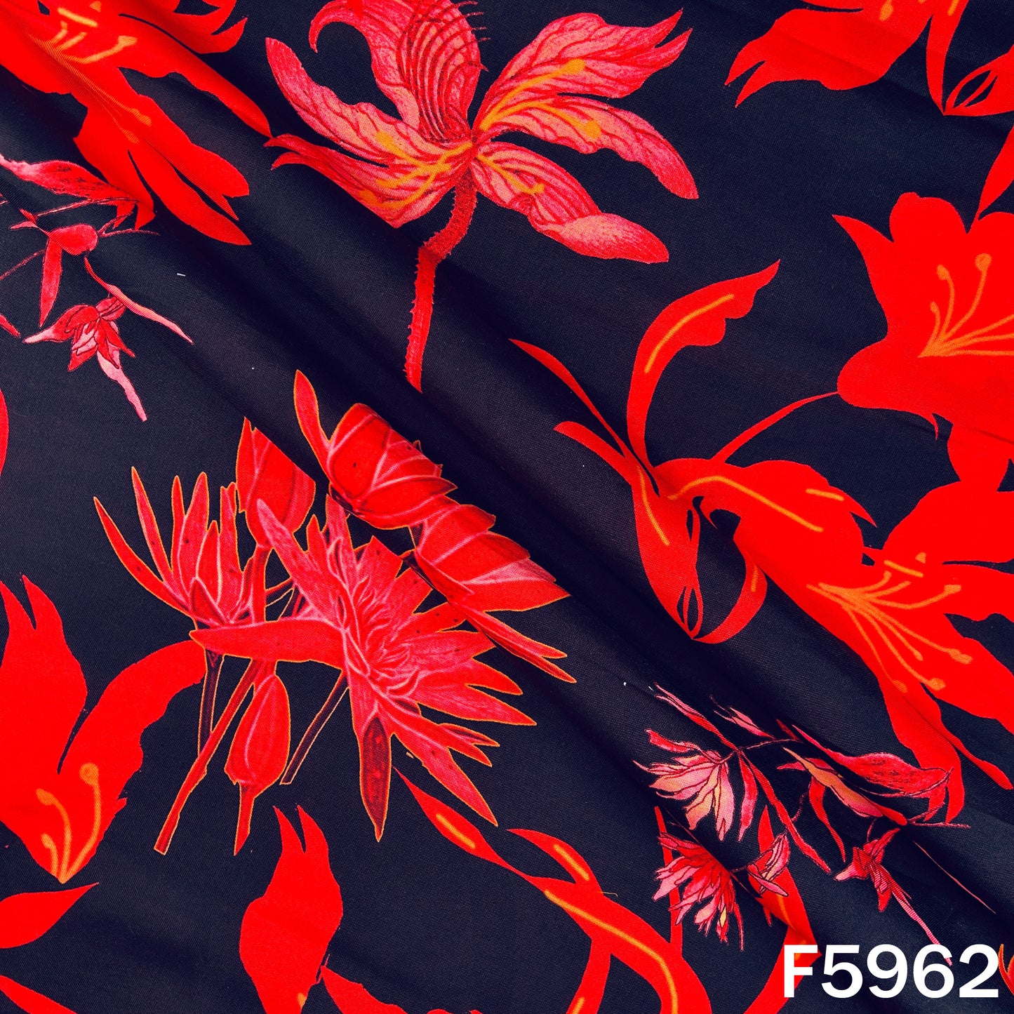Floral Print Muslin Cotton Fabric - F5962