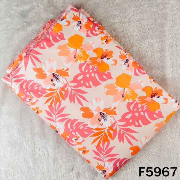 Floral Print Muslin Cotton Fabric - F5967