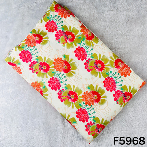 Floral Print Muslin Cotton Fabric - F5968