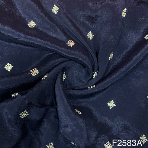 Zari Sequins Chinon Chiffon Fabric-F2583
