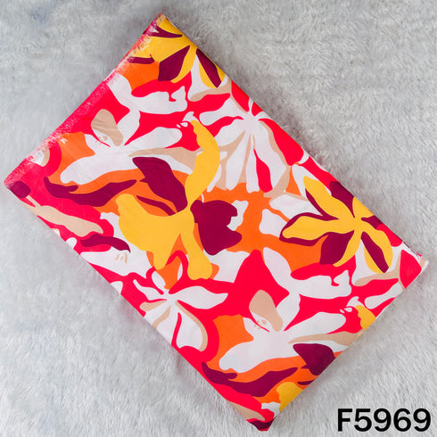Floral Print Muslin Cotton Fabric - F5969