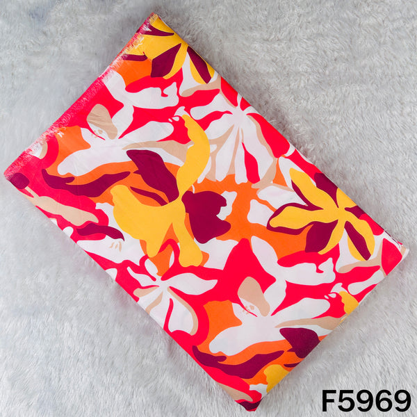 Floral Print Muslin Cotton Fabric - F5969