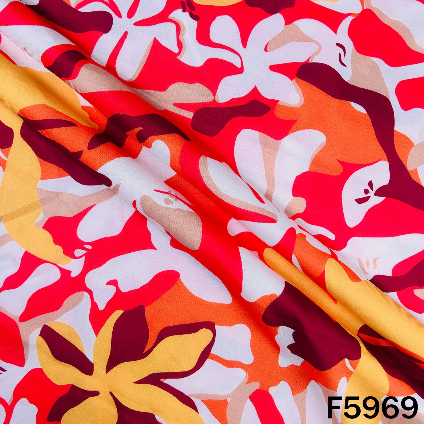 Floral Print Muslin Cotton Fabric - F5969