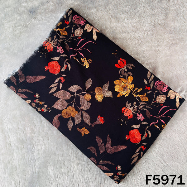 Floral Print Muslin Cotton Fabric - F5971
