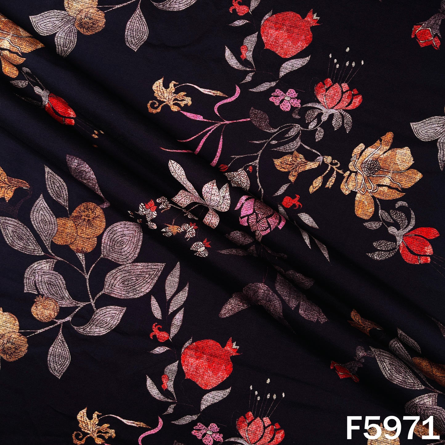 Floral Print Muslin Cotton Fabric - F5971