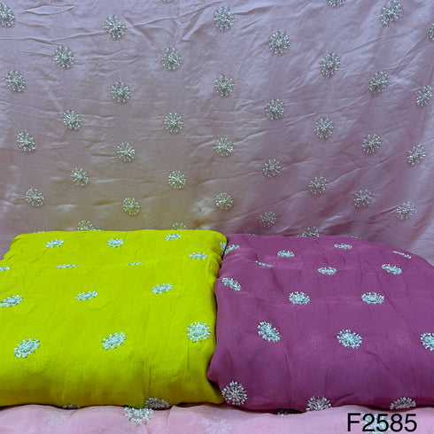 Cut Dana Work Sequins Organza Fabric-F2585