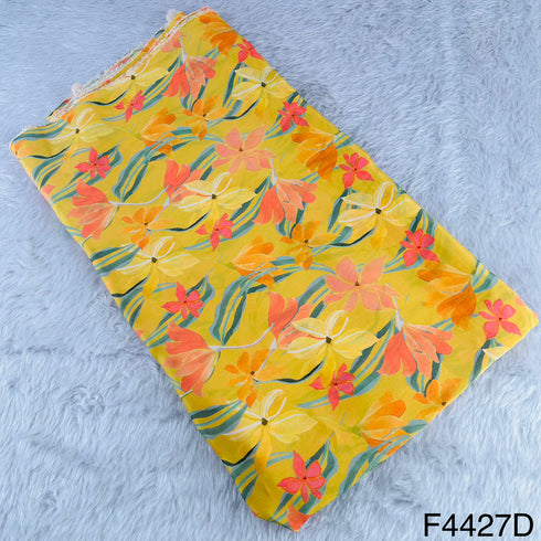 Floral Printed Crepe Fabric-F4427