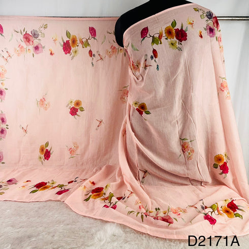 Printed Mul Chanderi Dupatta-D2171