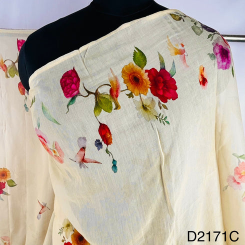 Printed Mul Chanderi Dupatta-D2171