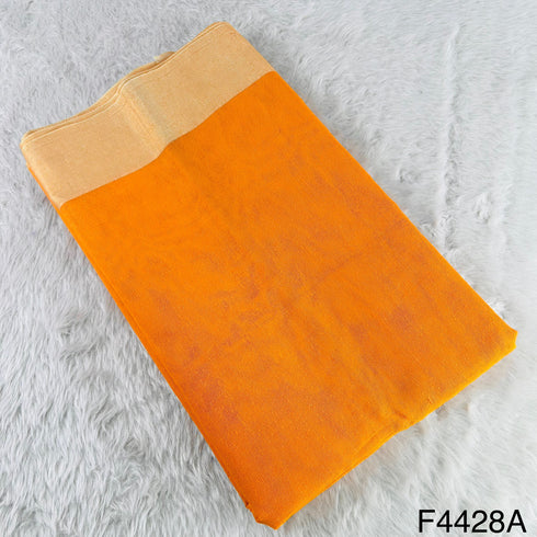 Zari Border Work Linen Kota Fabric-F4428