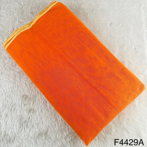 Zari Border Work Linen Kota Fabric-F4429