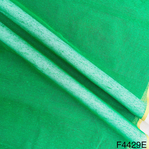 Zari Border Work Linen Kota Fabric-F4429