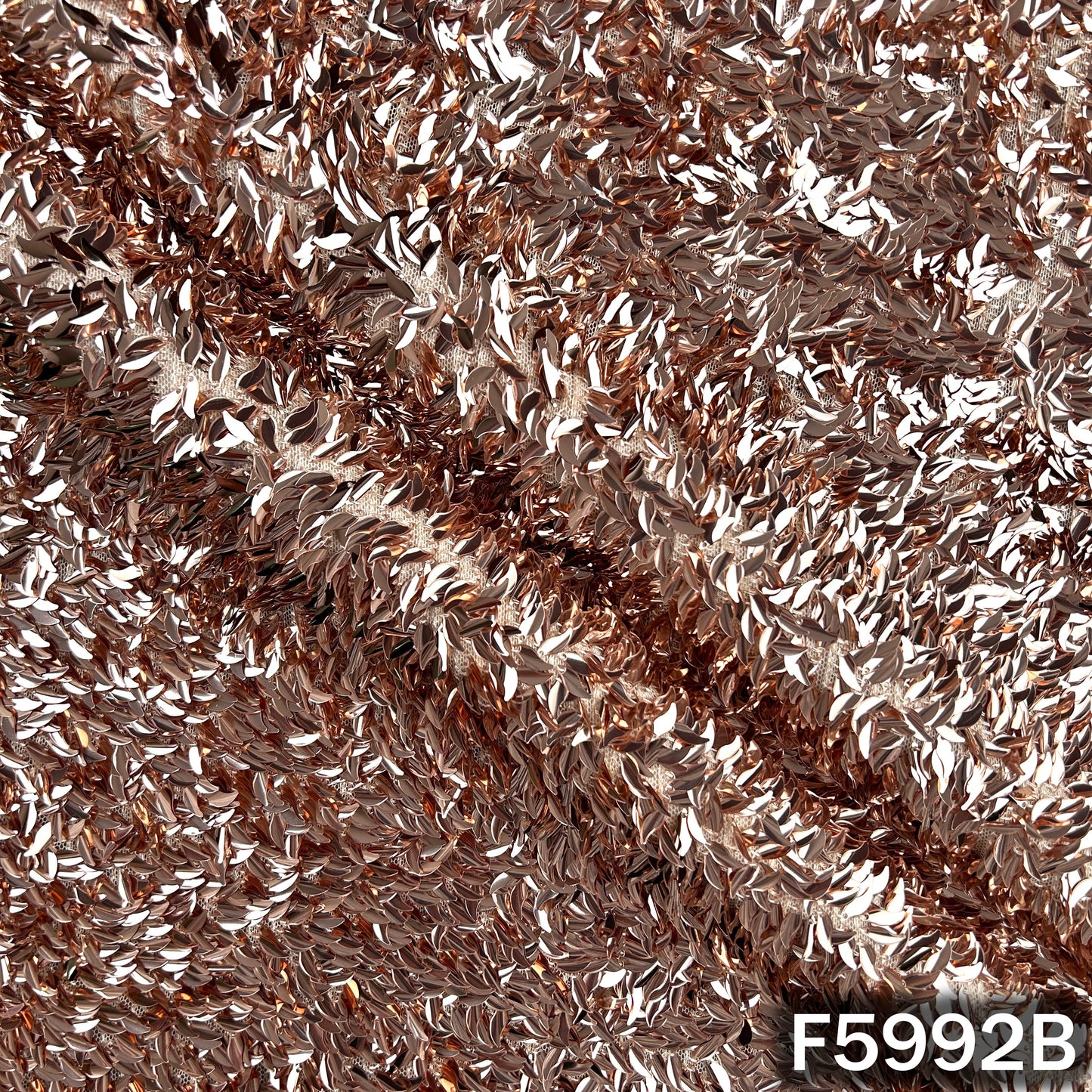 Sequins Embroidered Lycra Net Fabric - F5992