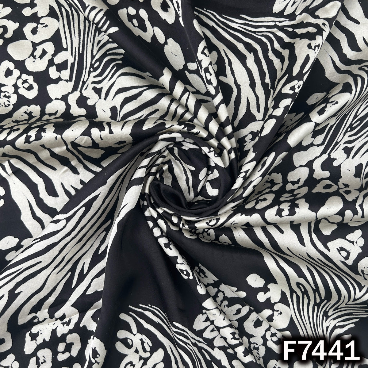 Printed Modal Satin Fabric - F7441