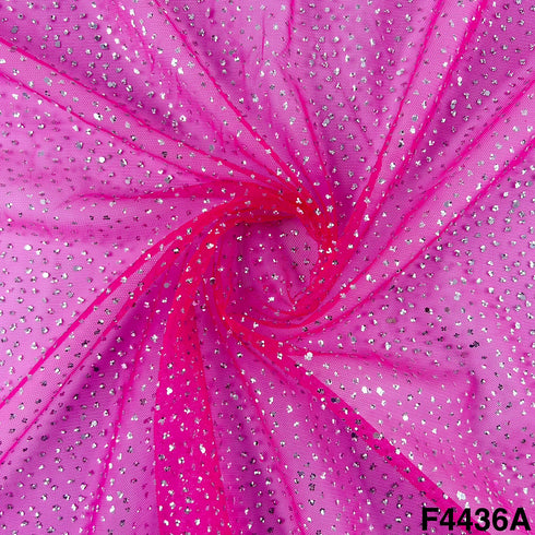 Soft Net with Pasted Glitter Fabric-F4436