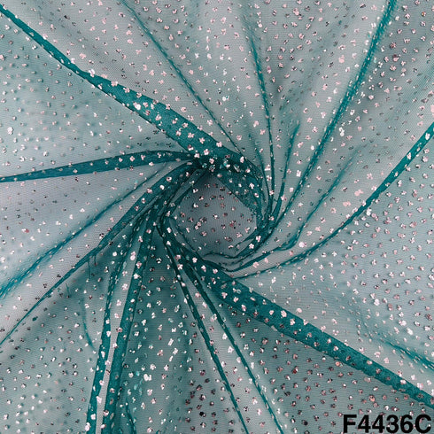 Soft Net with Pasted Glitter Fabric-F4436