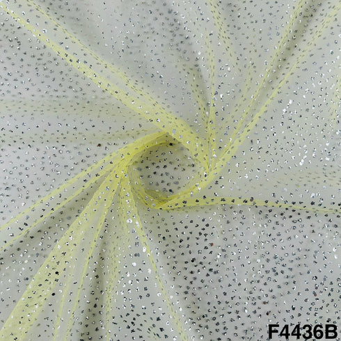 Soft Net with Pasted Glitter Fabric-F4436