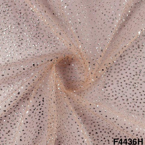 Soft Net with Pasted Glitter Fabric-F4436