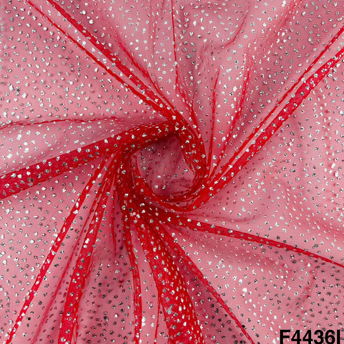 Soft Net with Pasted Glitter Fabric-F4436